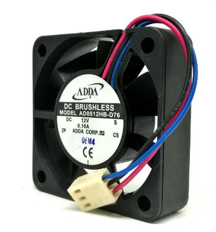 Original ADDA AD0512HB-D76 Cooling Fan 12V 0.1A 1.2W 3wires AD0512HB-D76 Fans